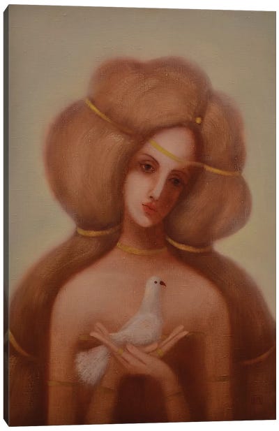 White Dove Canvas Art Print - Eduard Zentsik