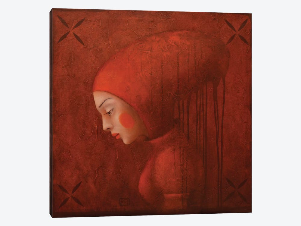 By Red Frog by Eduard Zentsik 1-piece Canvas Art Print