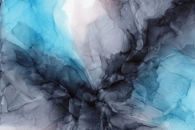 Aqua Drama by Elizabeth Karlson framed wall art