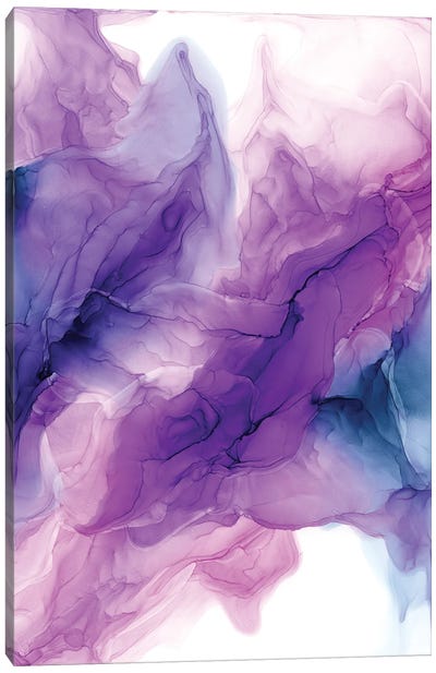 Purple Power I Canvas Art Print - Purple Abstract Art