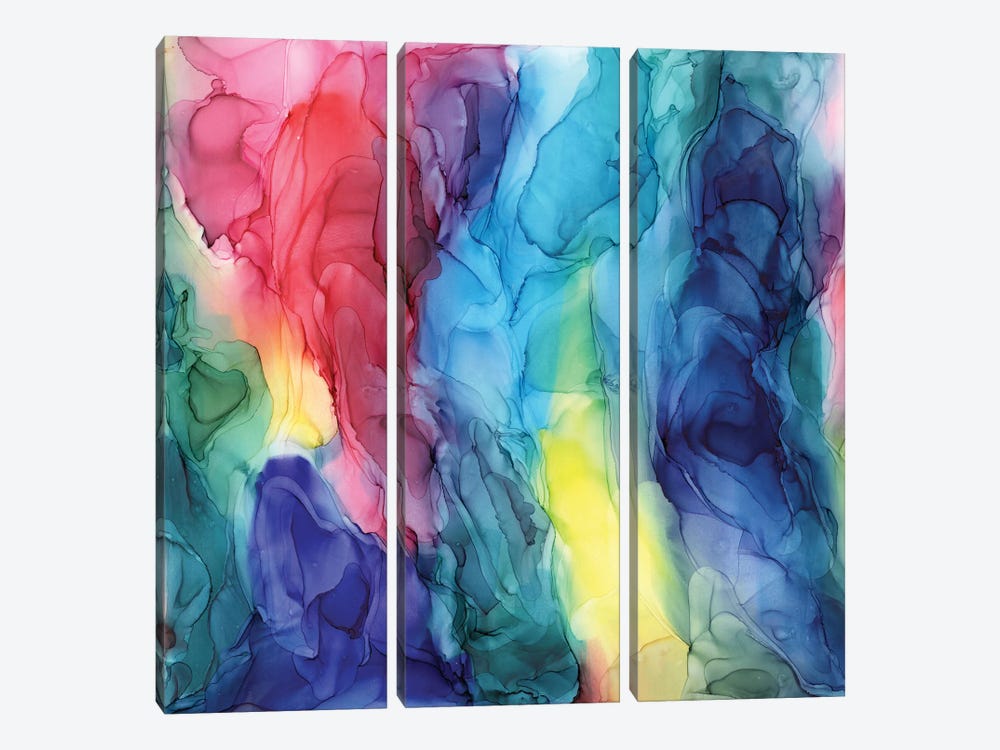 Rainbow Blends by Elizabeth Karlson 3-piece Canvas Wall Art