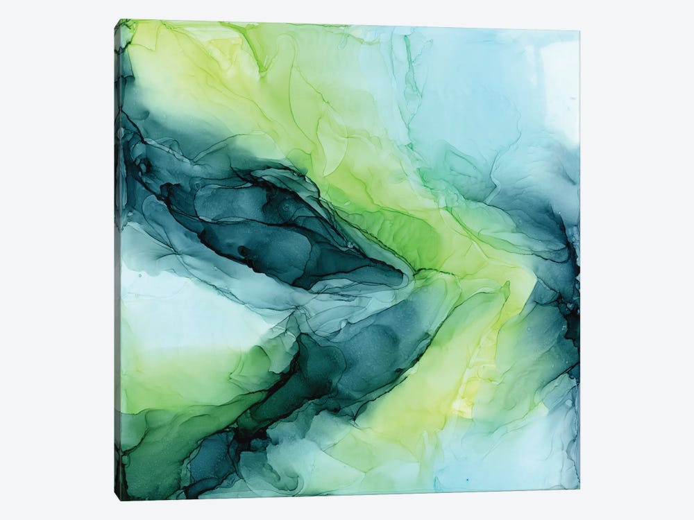Aqua Lime by Elizabeth Karlson 1-piece Canvas Art
