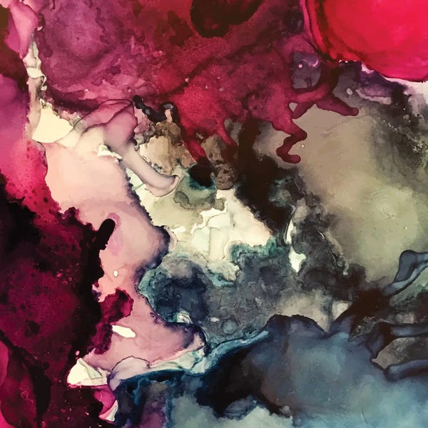 Elizabeth Karlson: Dark Inks Alcohol Ink Painting by Elizabeth Karlson