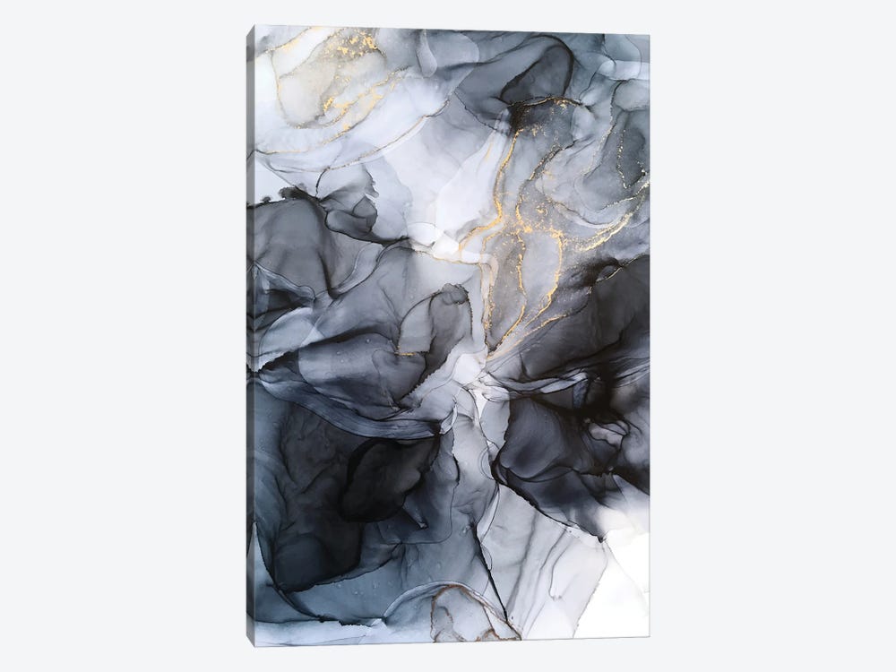 Calm But Dramatic Light Monochromatic Abstract by Elizabeth Karlson 1-piece Art Print