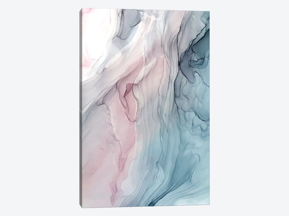 Calm Pastel Flow Light Abstract Painting by Elizabeth Karlson 1-piece Canvas Wall Art