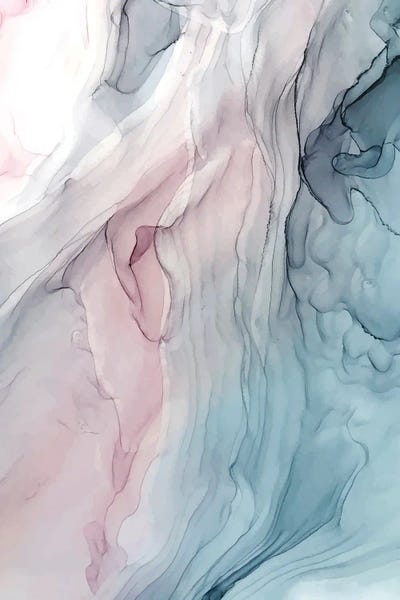 Elizabeth Karlson: Calm Pastel Flow Light Abstract Painting by Elizabeth Karlson