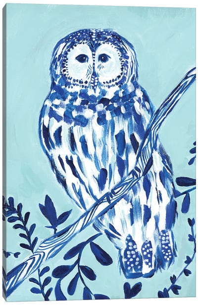 Boho Owl Canvas Art Print - Folksy Fauna