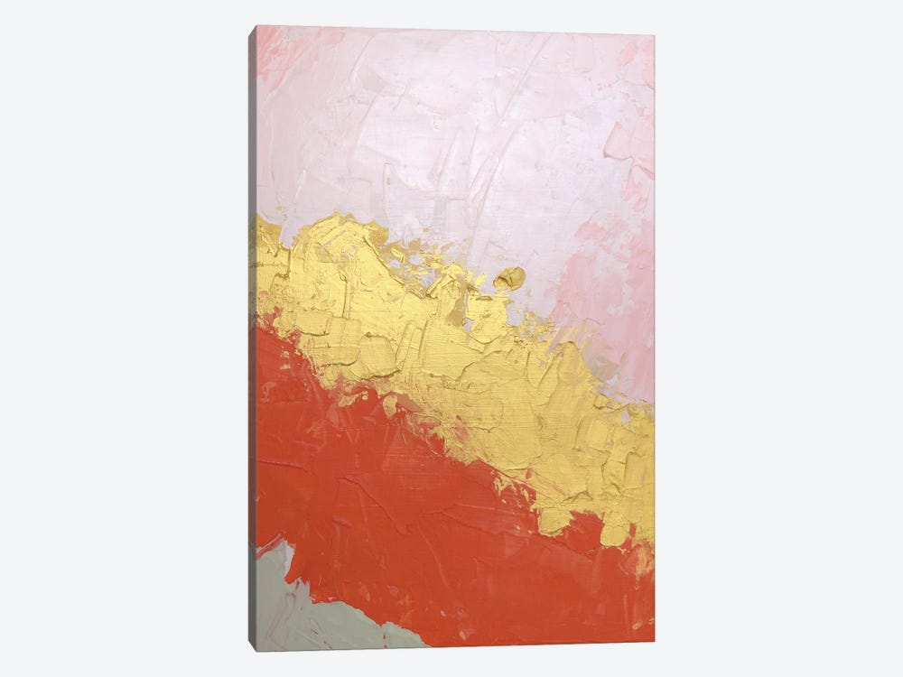 Blush Orange And Gold Abstract by Elizabeth O'Brien 1-piece Canvas Print