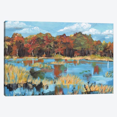 Pond Landscape Canvas Print #EZO20} by Elizabeth O'Brien Art Print