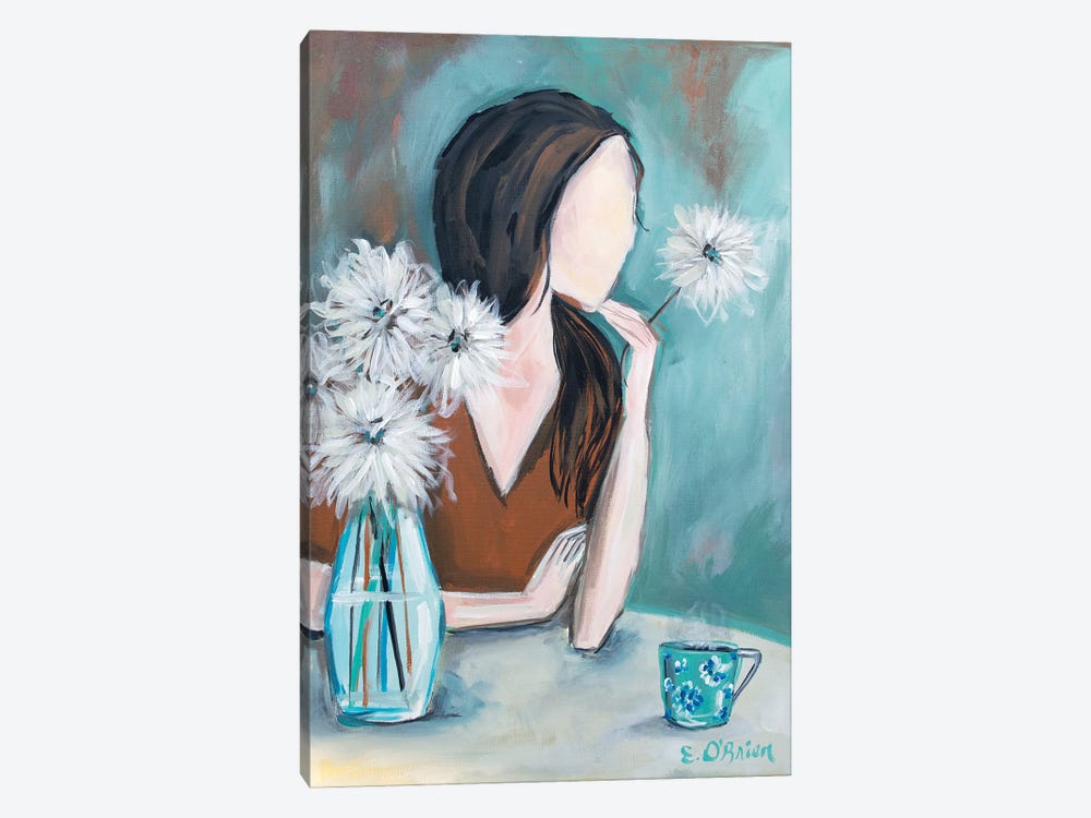Girl At Table And Vase by Elizabeth O'Brien 1-piece Art Print