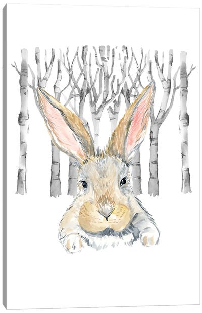 Woodland Bunny Canvas Art Print - Elizabeth O'Brien