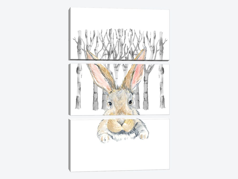 Woodland Bunny by Elizabeth O'Brien 3-piece Canvas Art Print