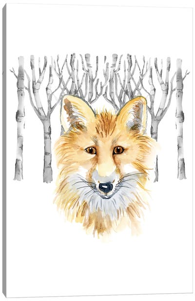 Woodland Fox Canvas Art Print - Elizabeth O'Brien