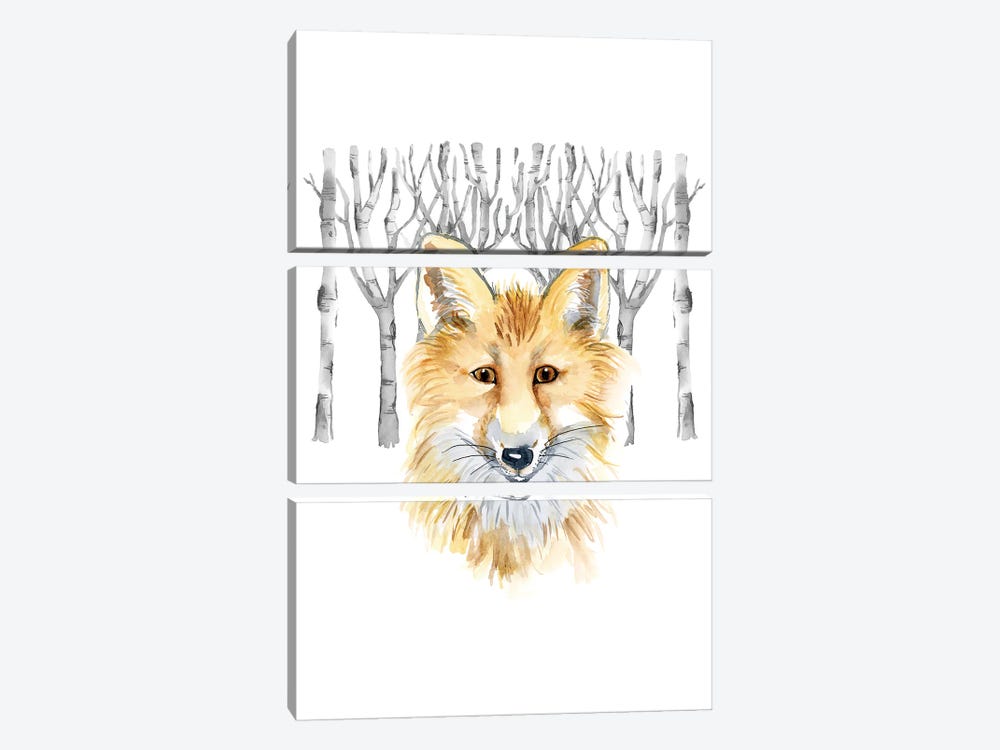 Woodland Fox by Elizabeth O'Brien 3-piece Art Print