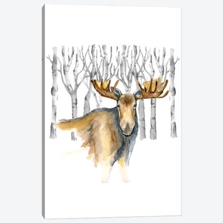 Woodland Moose Canvas Print #EZO36} by Elizabeth O'Brien Canvas Art Print