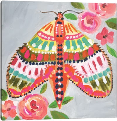 Boho Butterfly Canvas Art Print - Elizabeth O'Brien