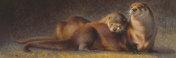 Cozy Companions Otters by Ezra Tucker wall art