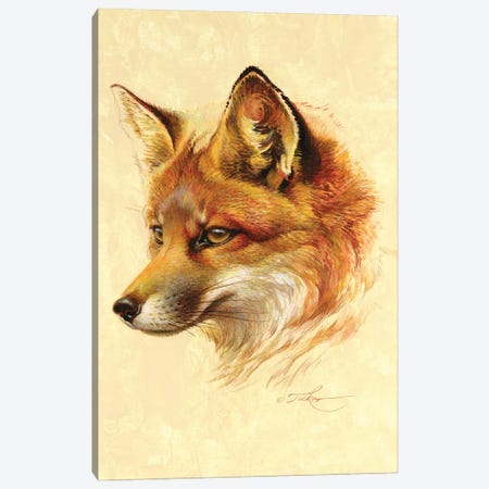 Red Fox Portrait Canvas Print #EZT91} by Ezra Tucker Canvas Art Print