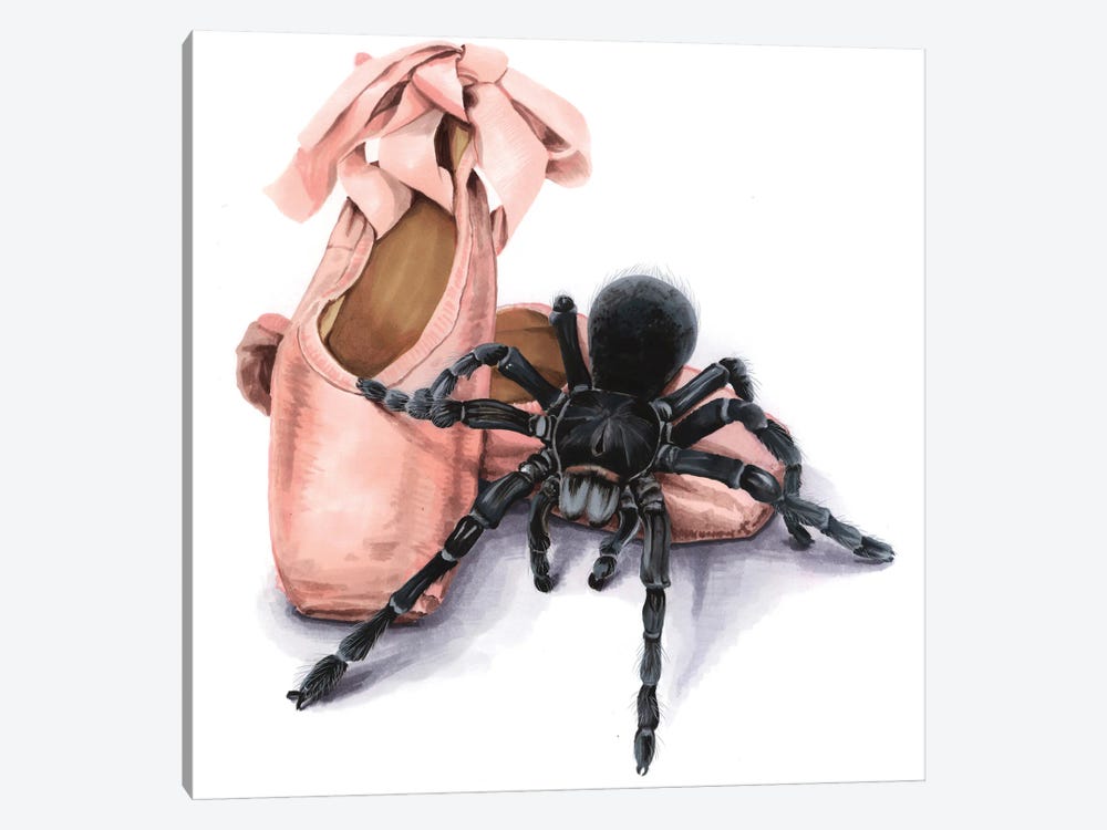 Pointe Shoes And Tarantul by Elizaveta Molchanova 1-piece Art Print
