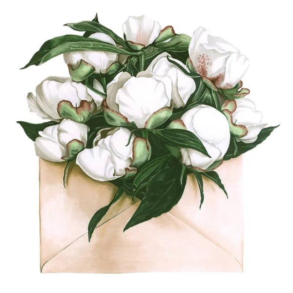 Elizaveta Molchanova: Peony In Anvelope by Elizaveta Molchanova