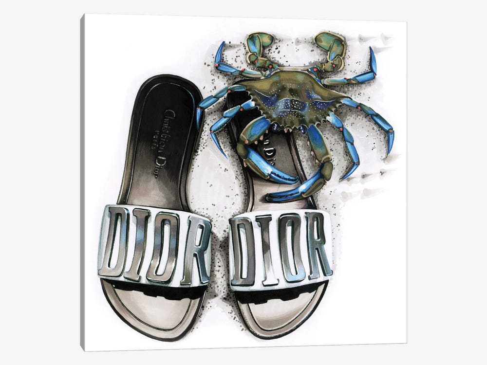 Blue Crab In Dior by Elizaveta Molchanova 1-piece Art Print
