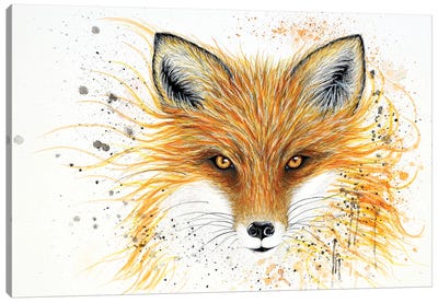 Fox Fire Canvas Art Print - Fox Art