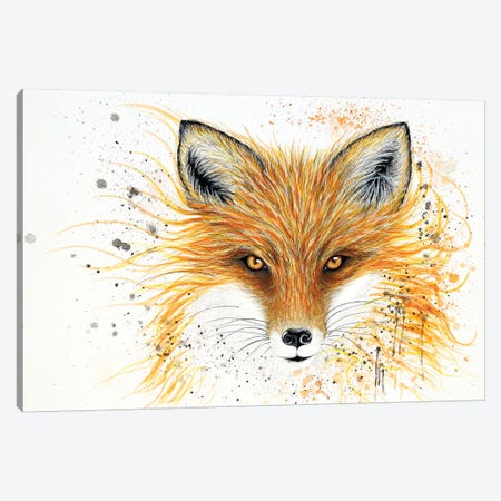Fox Fire Canvas Print #FAB23} by Michelle Faber Canvas Wall Art