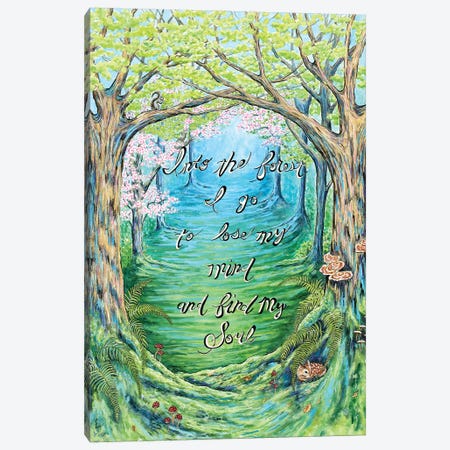 Into The Forest Canvas Print #FAB29} by Michelle Faber Canvas Wall Art