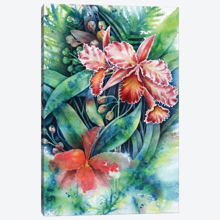 Red Orchid Canvas Print #FAB44} by Michelle Faber Canvas Art Print