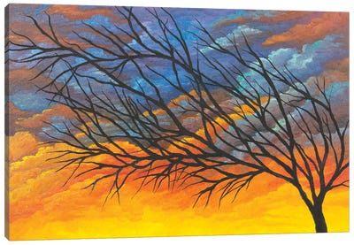 Sunset Tree Canvas Art Print