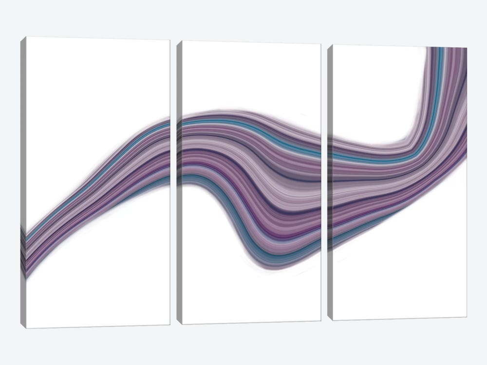 Fluid Violet by 5by5collective 3-piece Canvas Print