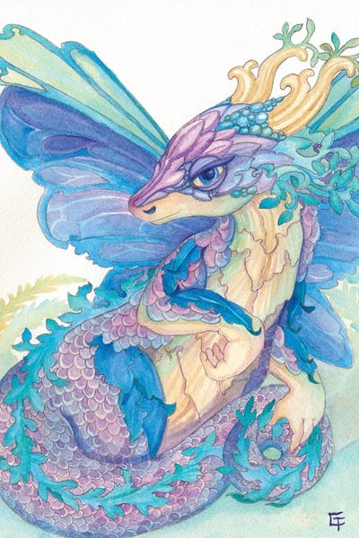 Opal Dragon by Might Fly Art & Illustration canvas print
