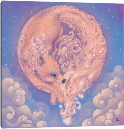 Moonlight Canvas Art Print - Might Fly Art & Illustration