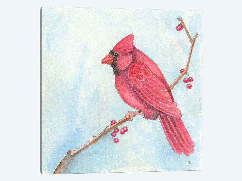 Cardinal by Might Fly Art & Illustration 1-piece Canvas Wall Art