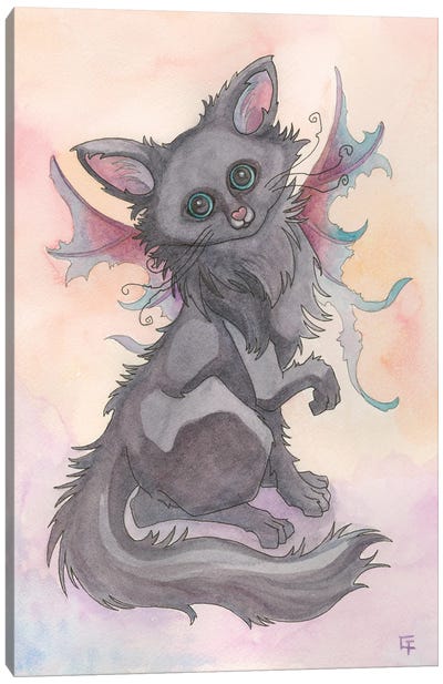 Dawn Cat Canvas Art Print - Might Fly Art & Illustration