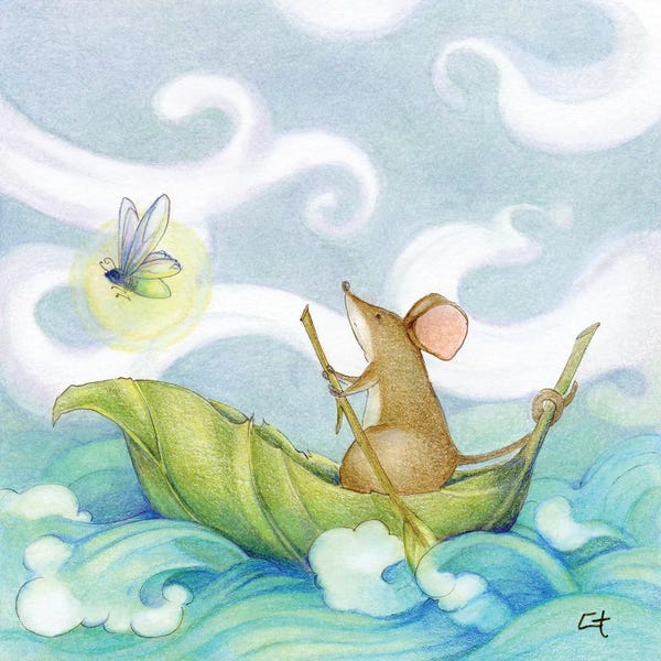 Kids Transportation Art: Follow Your Guiding Light by Might Fly Art & Illustration