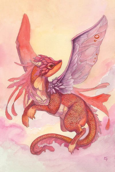 Dawn Dragon by Might Fly Art & Illustration art print