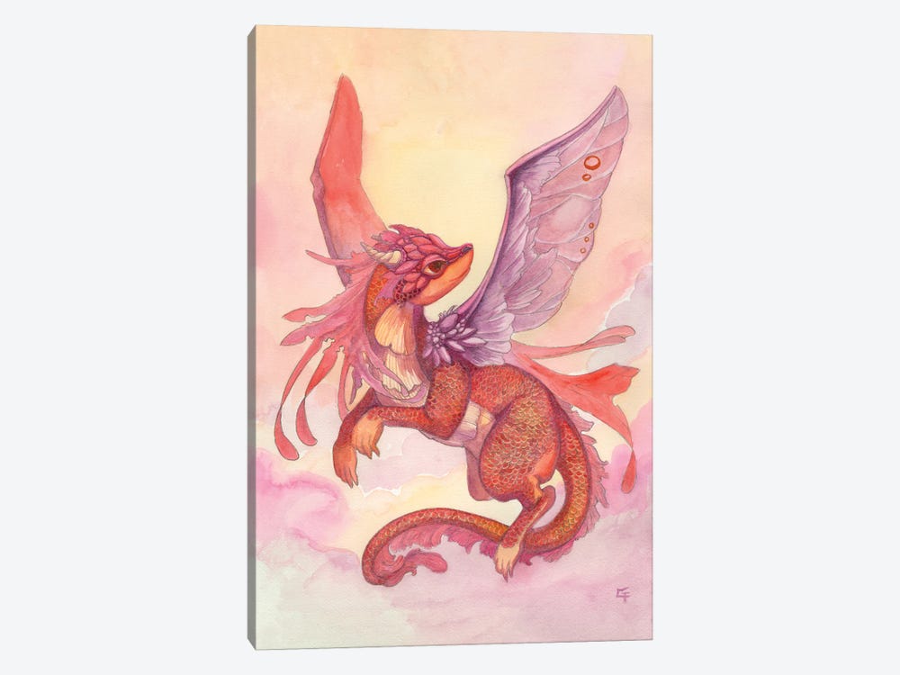 Dawn Dragon by Might Fly Art & Illustration 1-piece Canvas Wall Art
