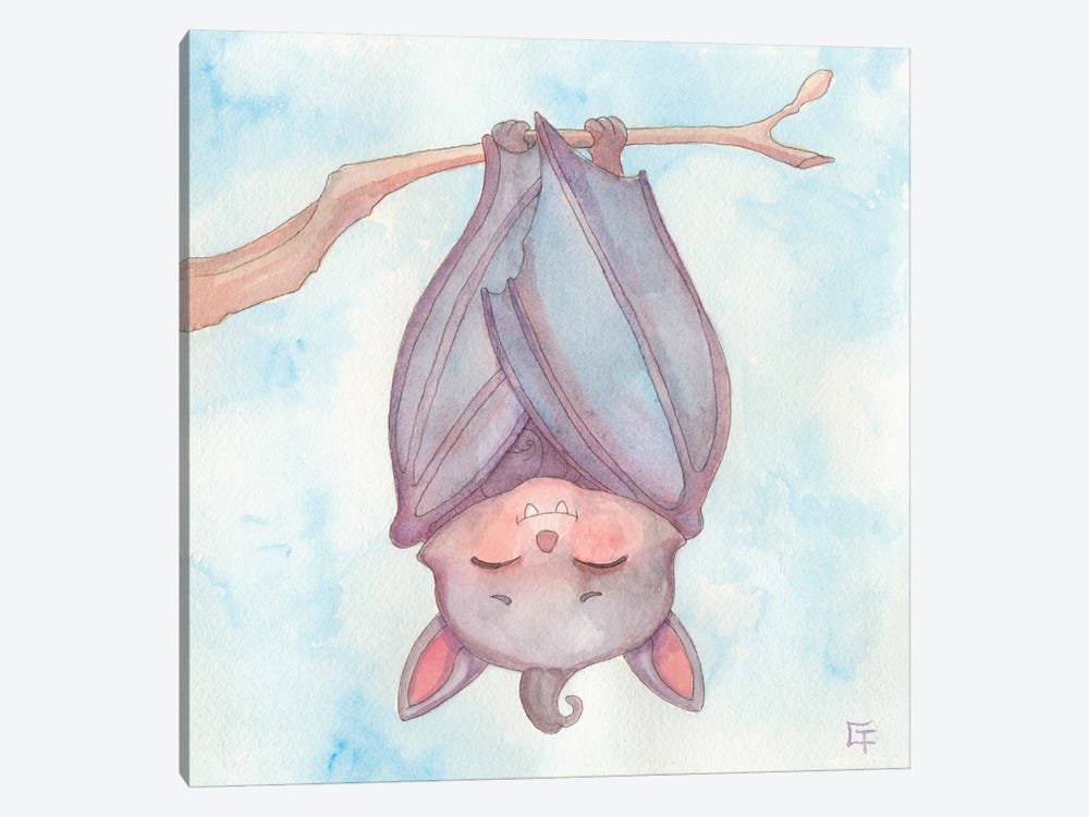 Sleepy Bat by Might Fly Art & Illustration 1-piece Art Print