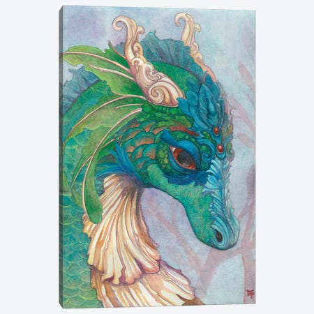 Luna Moth Dragon Canvas Print #FAI130} by Might Fly Art & Illustration Canvas Artwork
