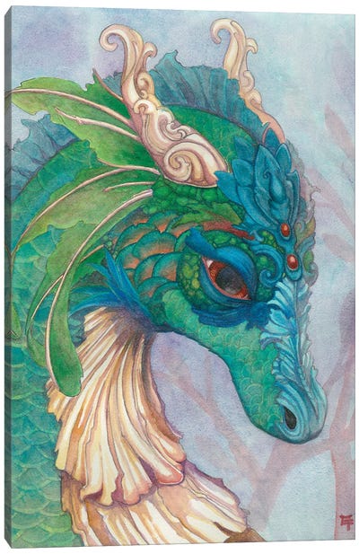 Luna Moth Dragon Canvas Art Print - Might Fly Art & Illustration