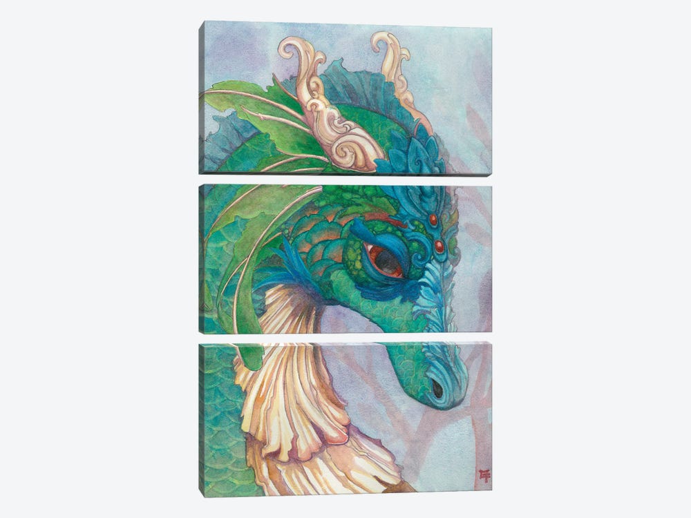 Luna Moth Dragon by Might Fly Art & Illustration 3-piece Art Print
