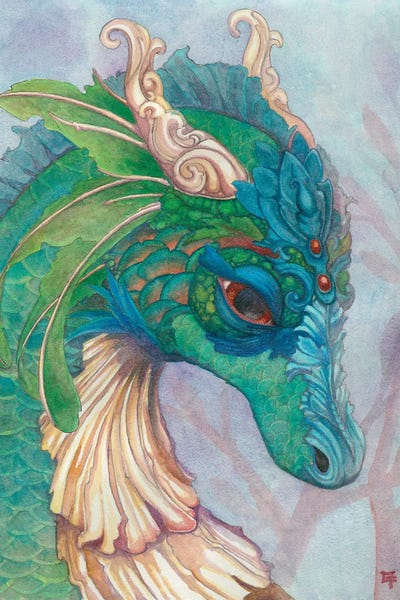Dragons: Luna Moth Dragon by Might Fly Art & Illustration