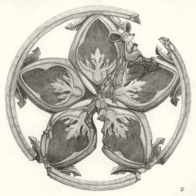 Sleeping Mouse by Might Fly Art & Illustration canvas print