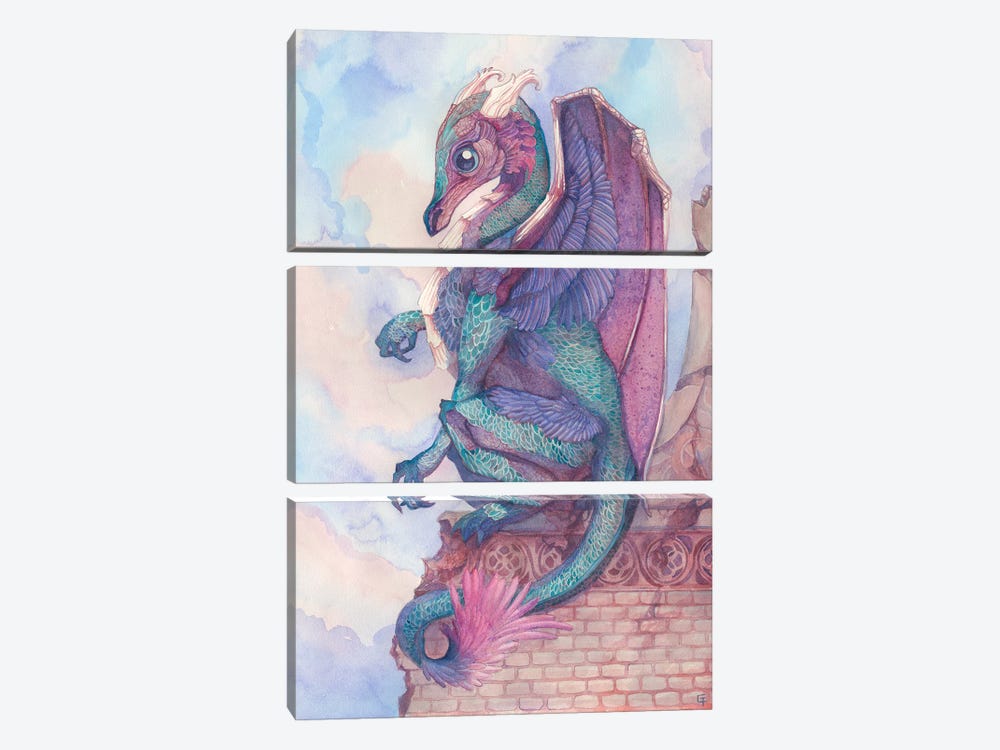 Jewel Among The Ruins by Might Fly Art & Illustration 3-piece Canvas Wall Art