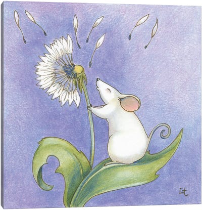 Little Wishes Canvas Art Print - Mouse Art