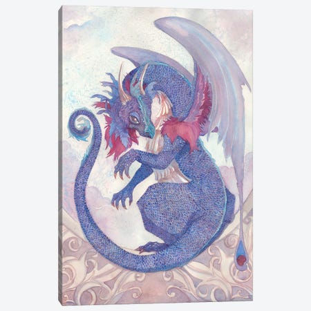 Voilet Tailed Sylph Dragon Canvas Print #FAI150} by Might Fly Art & Illustration Canvas Art