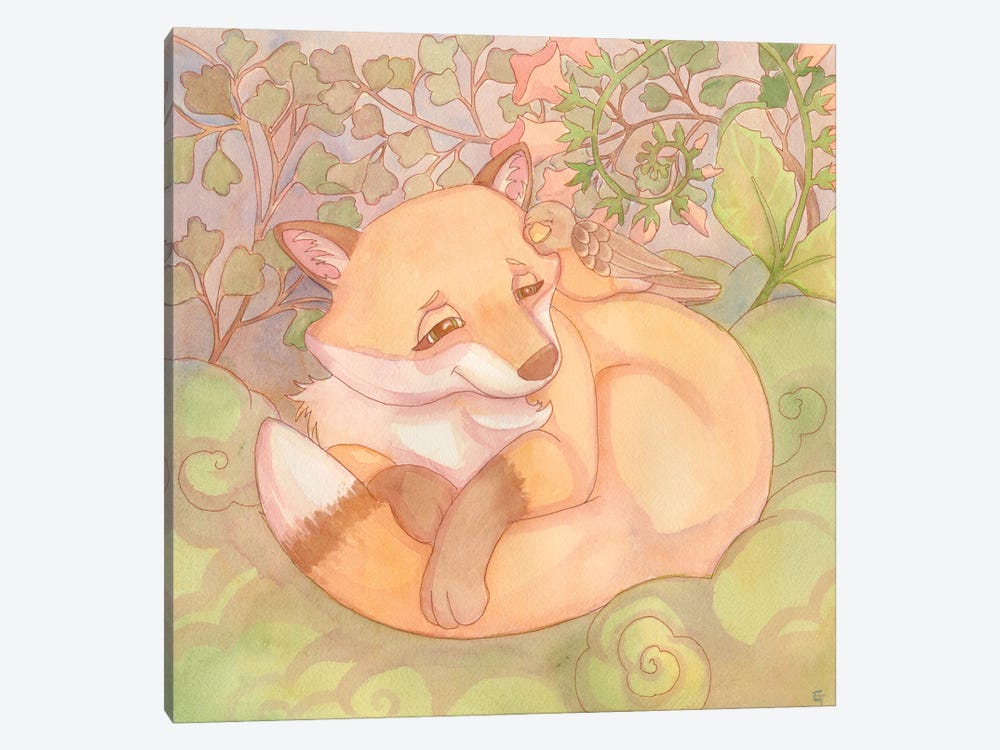 Foxglove And Fern by Might Fly Art & Illustration 1-piece Art Print