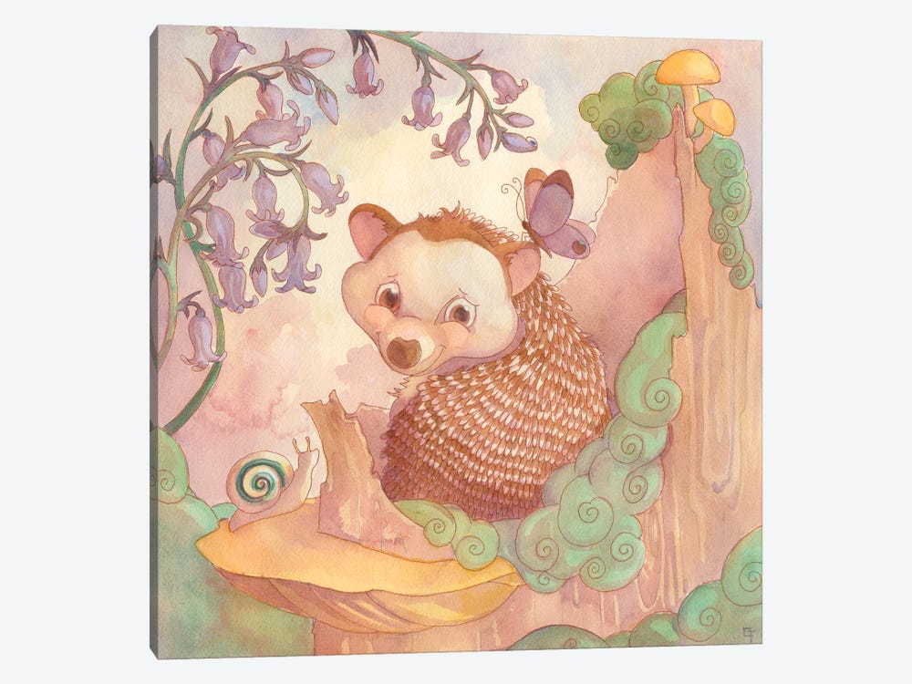 The Hedgehog's Garden by Might Fly Art & Illustration 1-piece Canvas Wall Art