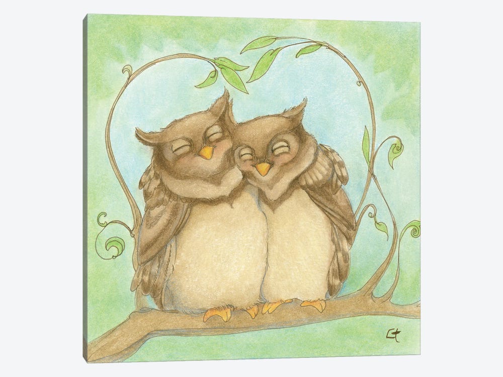 Owl Always Love You by Might Fly Art & Illustration 1-piece Canvas Art